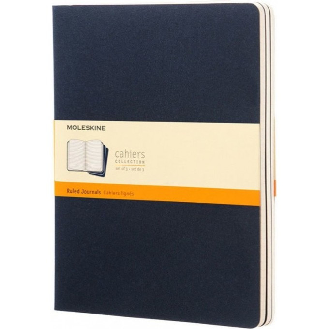 Блокнот MOLESKINE Cahier Journal Large, нелинованный, синий индиго CH218