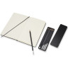 Набор MOLESKINE Art Collection — пенал с карандашами и блокнот LARGE без линовки, чёрный BUNDARTGPHA